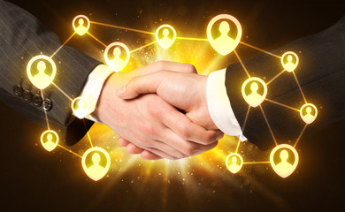 Social netwok connection handshake