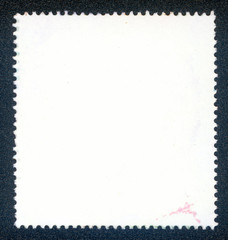 post stamp reverse side isolated on black
