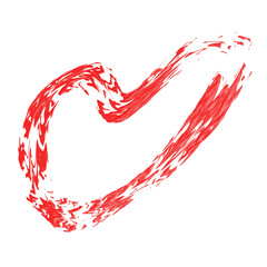 Painted Heart Symbol isolated on white background