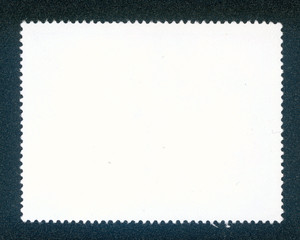 post stamp reverse side isolated on black