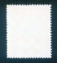 post stamp reverse side isolated on black