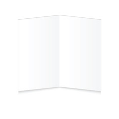 Empty paper booklet isolated on white background