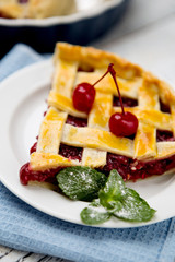 Homemade cherry pie