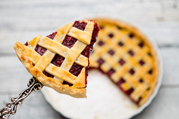 Homemade cherry pie
