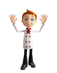 Chef character with bye pose
