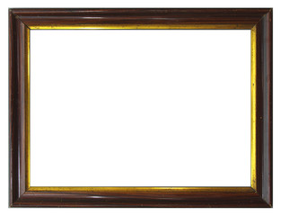 Lackrahmen gemasert mit Goldkante