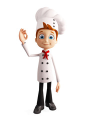 Chef character with best sign