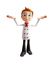 Chef character with presentation pose