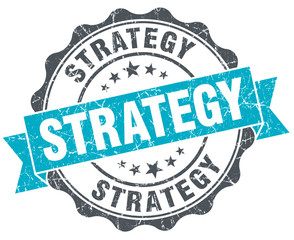 Fototapeta premium strategy vintage turquoise seal isolated on white