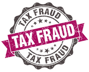 Fototapeta premium tax fraud grunge violet seal isolated on white