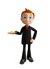 businessman with presentation pose