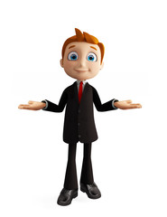 businessman with presentation pose