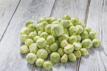 Brussels sprouts on Table