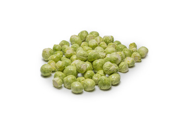 Clean Brussels sprouts on white