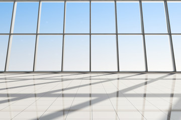 Modern Interior of an Airport Terminal Waiting Area