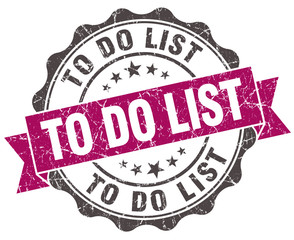 Fototapeta premium to do list grunge violet seal isolated on white