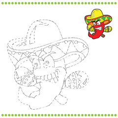 Connect the dots and coloring page