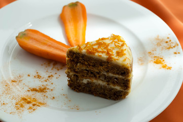 Brown carrot cake