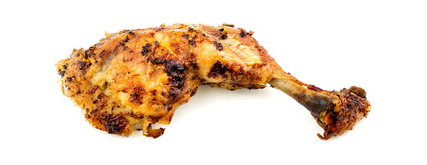 Organic farm fed roasted chicken leg drumstick