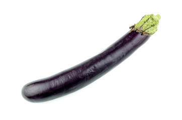 Long asian eggplant isolated