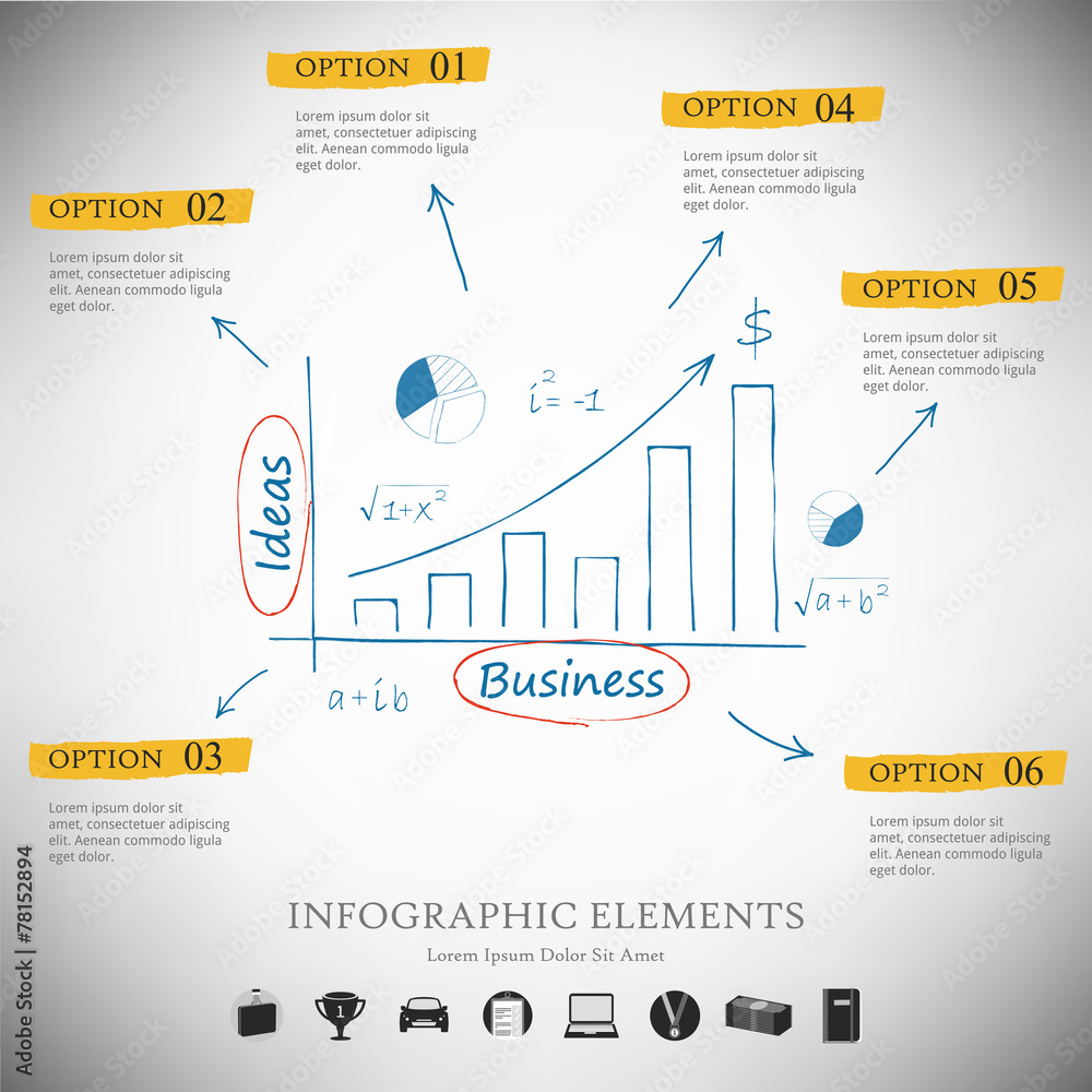 Poster vector infographic report template