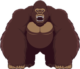 Angry gorilla © Andrey1005