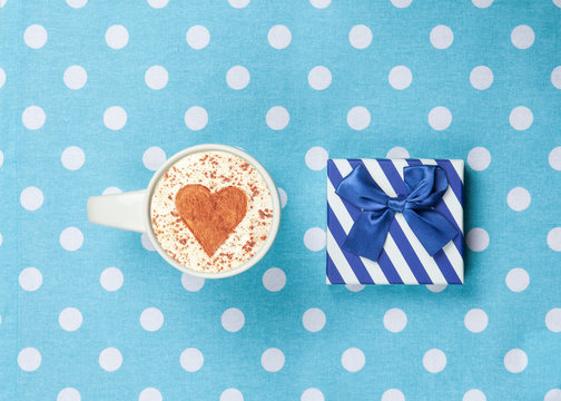 Cappuccino and gift