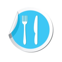 Map pointer with restaurant icon. Vector illustration