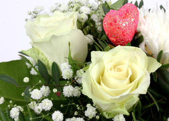 closeup of colorful spring flowers bouquet.