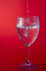 the liquid in the glass