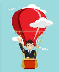 Vector flat businessman illustration