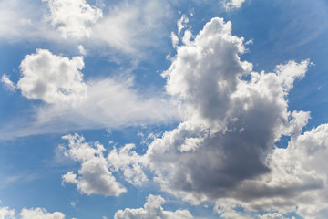 Fototapeta na wymiar Blue sky with clouds. sunny day landscape