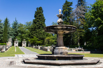 Old fountain in a garden