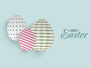 Creative paper eggs for Happy Easter celebration.