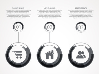 Creative business infographic layout with web icons.