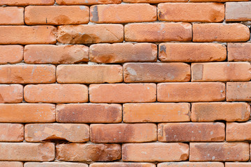 Red brick wall texture background.