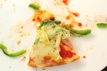 Italian pizza ham cheese and pepper