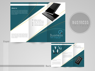 Naklejka premium Professional tri-fold flyer, brochure or template design.