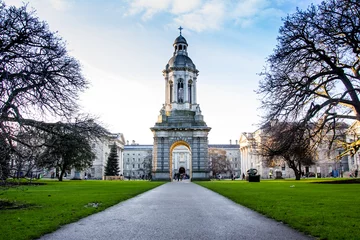 Bell Tower in Trinity College, Dublin Ireland © stifos