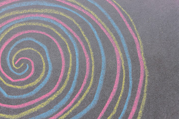 Chalk with spin cycle on chalkboard background