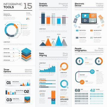 Modern infographic business elements and vector tools