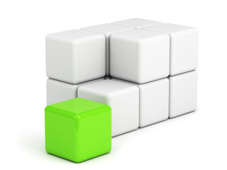 bright green box out of the crowd