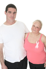 A great couple together to fight the breast cancer.