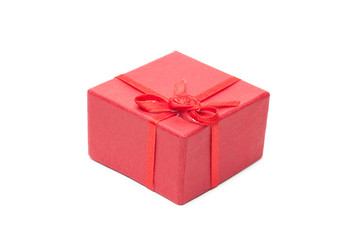red present box isolated over white