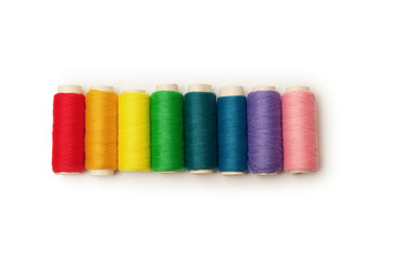 rainbow colored set of threads