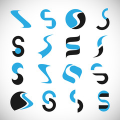 S Lettering - Isolated On White Background - Vector Illustration