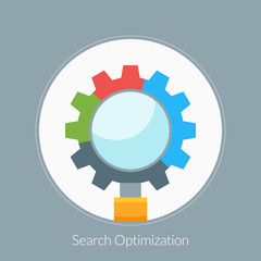 Flat design concept for Search Optimization