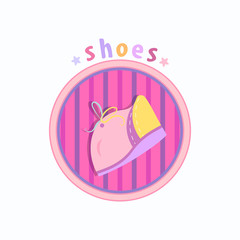 baby shoes with laces vector
