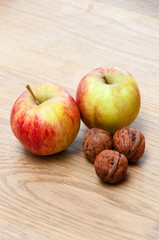 Nuts and apples