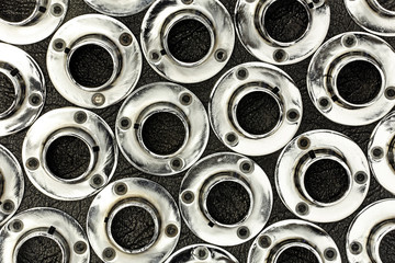 A lot of chrome fittings